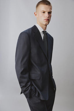 BLAZER REGULAR FIT TRAJE CUADROS / Marino oscuro - Zara фото 7