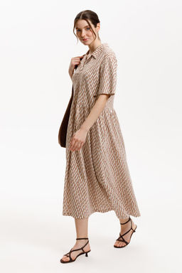 ЕВТ 5071/бежевые мини косы платье жен