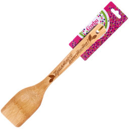 Цена за 5 шт. Лопатка бамбуковая 30*6см "Приятного аппетита" Селфи