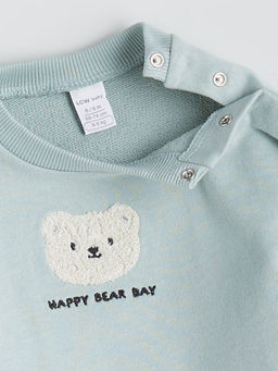 Bisiklet Yaka Erkek Bebek Sweatshirt ve E?ofman Alt 2li