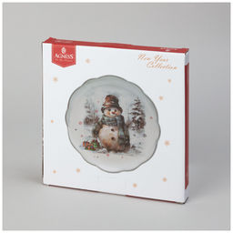 ТАРЕЛКА ЗАКУСОЧНАЯ AGNESS С НОВЫМ ГОДОМ! 20,3*2 СМ (КОР=16ШТ.)  фото 2