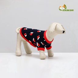 Толстовка для собак Новогодний колпак, размер M, синяя (ДС 32, ОШ 28, ОГ 46 см) - Simaland фото 2