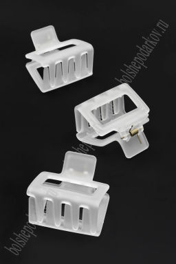 Крабики для волос матовые 5*4,5 см (10 шт) SF-7985, прозрачный