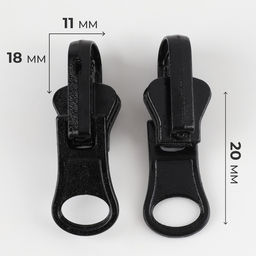 Бегунок автоматический реверсивный для молнии «Трактор», №5, 10 шт, цвет чёрный