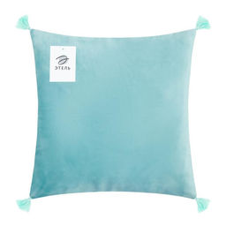 Наволочка декоративная с кисточками Этель цвет голубой, 45х45 см, полиэстер, велюр  фото 5