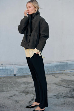SHORT DOUBLE-BREASTED COAT - Zara фото 9