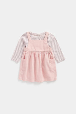 MOTHERCARE / Сарафан из вельвета с футболкой и колготками в комплекте  фото 2