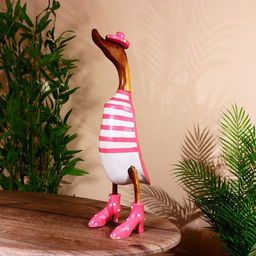 Сувенир «Утка в розовом», 50 см, дерево