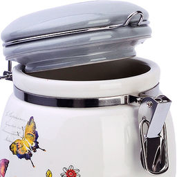 60123 Банка для сыпучих 700мл Бабочки в саду дол/жел LR (х36) - Mayer&boch фото 4