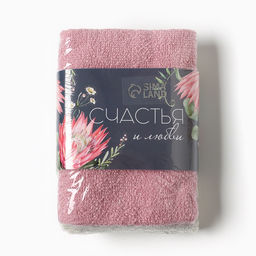 Набор махровых полотенец Этель Клевер 30?30 см - 3 шт., 340 г/м?, 100% хлопок