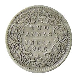 2 анны 1900 года B Британская Индия
