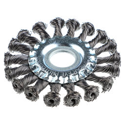 Щетка для болгарки плоская "ЕРМАК" d22х100мм (круч.проволока)