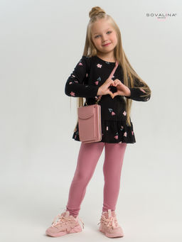 Костюм Алиса тюльпаны на черном-сухая роза - Sovalina фото 8