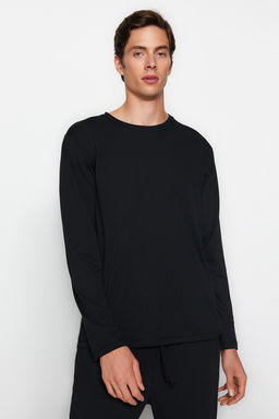 TRENDYOL MAN Siyah Regular Fit Orme Pijama Tak?m? TMNAW24PT00008 - Trendyolmilla фото 12