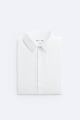STRETCHY POPLIN SHIRT - Zara фото 20