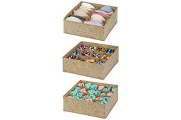 Набор 3 органайзеров д/нижнего белья и носков 32*32*12 см Золотое сердце (12,12,24 ячеек),без крыш