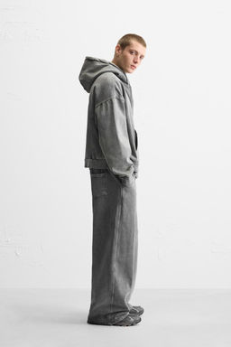 WASHED WIDE-LEG JOGGERS - Zara фото 4