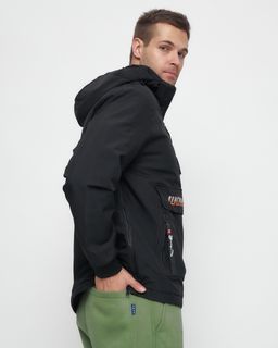 Куртка-анорак спортивная мужская черного цвета 88620Ch - Wonderrman фото 9