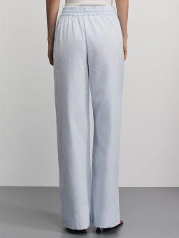 Широкие брюки из фактурного хлопка / Zarina  фото 4