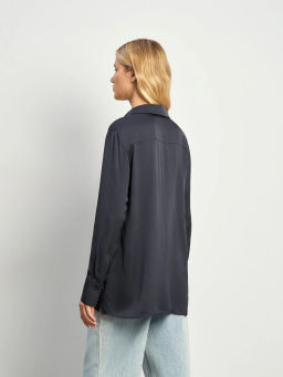 Рубашка однотонная - Emka фото 4
