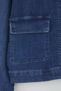 Koyu Mavi Gomlek Yaka Cep Detayl? Comfort Denim Ceket TWOAW26CE00007 - Trendyolmilla фото 6