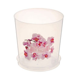 Горшок для орхидей с поддоном, 1.8 л, пластиковый, прозрачный, МИКС