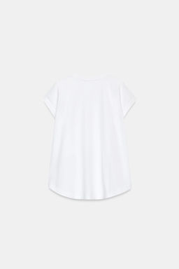 CAMISETA ASIM?TRICA MANGA CORTA / Blanco