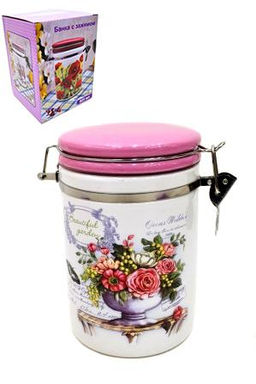 Банка с зажимом "Beautiful garden", арт. НС800-К48 (650мл)