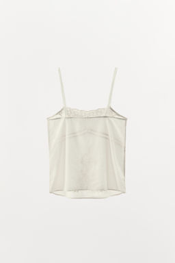 EMBROIDERED BEADED STRAPPY TOP - Zara фото 5