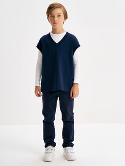 Темно-синий жилет