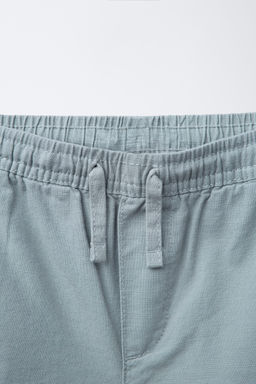 LABEL COTTON WIDE-LEG BERMUDA SHORTS - Zara фото 3