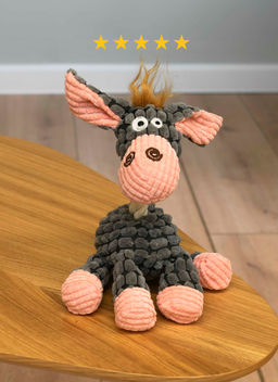 ВВА Игрушка для собак, мягкая с пищалкой, ослик, 20 см. PS037