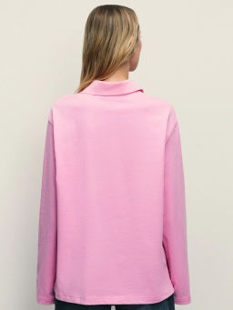 Лонгслив оверсайз с отложным воротником / Zarina  фото 5