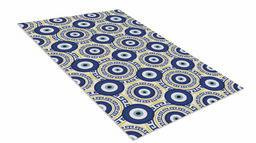 Коврик вырезной icarpet PRINT антискользящий (145) От сглаза 50х80 ультрамариновый с белым  фото 2