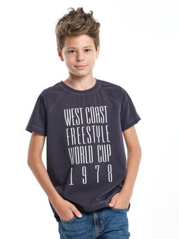 Футболка подростковая с принтом UD 1801 антрацит - Mini maxi фото 2