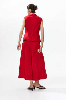 Pantal?n culotte en mezcla de lino con pliegues - H&m фото 5