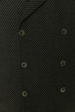 Trendyolmilla Man Haki Regular Fit Kruvaze Kapama Dokulu K?sl?k Kaban TMNAW23KB00002  фото 3