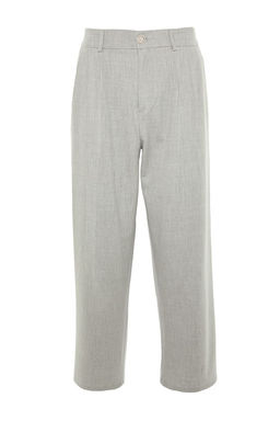 TRENDYOL MAN Gri Palazzo Lastik Belli Pileli Bol Kumas Pantolon TMNAW23PL00037 - Trendyolmilla фото 8
