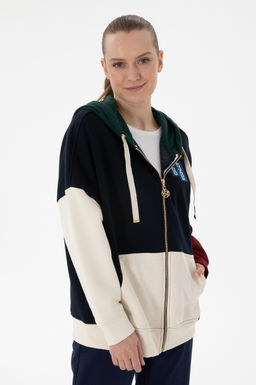 Kad_n Lacivert Sweatshirt Sepette S_rpriz _ndirim