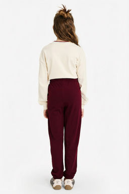 %100 Pamuk Jogger F_t Penye Pantolon K_z _ocuk - Defacto фото 3