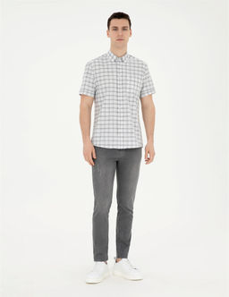 Gri Regular Fit K_sa Kollu G_mlek - Pierre cardin фото 4