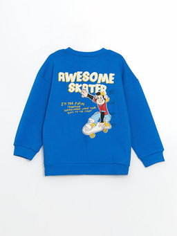 Nostaljik Maymun Bask?l? Erkek ?ocuk Sweatshirt