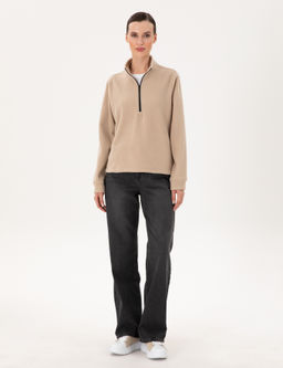 Bej Oversize Polar Sweatshirt - Pierre cardin фото 4