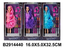 Кукла "Модная девушка" с аксесс. (2914440) в коробке 32,5*5*16см