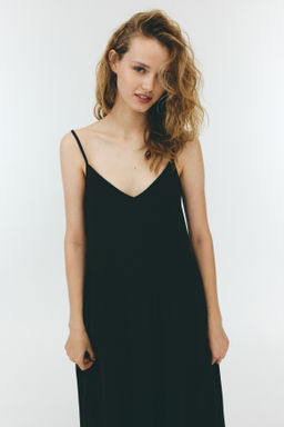 Vestido escalonado con tirantes espagueti - H&m фото 7