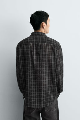TEXTURED CHECK SHIRT - Zara фото 3