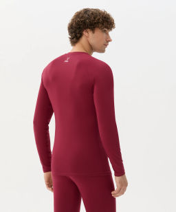 Футболка компрессионная с длинным рукавом JOGEL CAMP PerFormDRY Baselayer LS Tee, гранатовый  фото 8