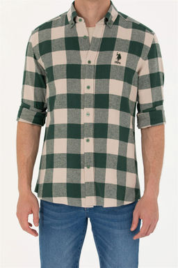 U. S. Polo Assn / Мужская зеленая рубашка Lumberjack - U.s. polo assn фото 6