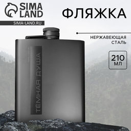 Фляжка Тёмная душа, нержавеющая сталь, 210 мл