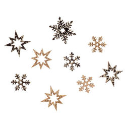 Новогодний декор «Снежинка», с подсветкой, 8×12.5 см, набор 12 шт.